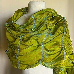 Elegant, Unique Green and Blue Women's Wrap